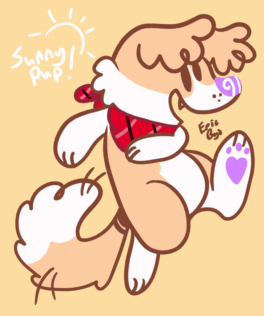 Fanart of Sunny Pup the red border collie