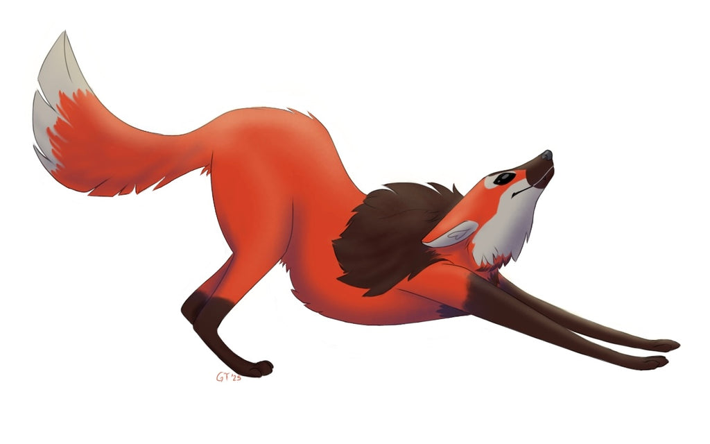 Art of a maned wolf on a white background