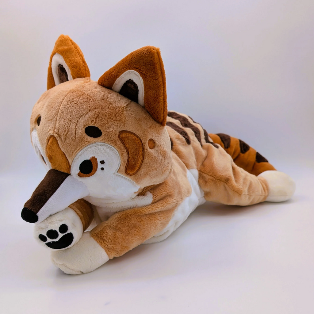 Plush toy of Hobart the thylacine