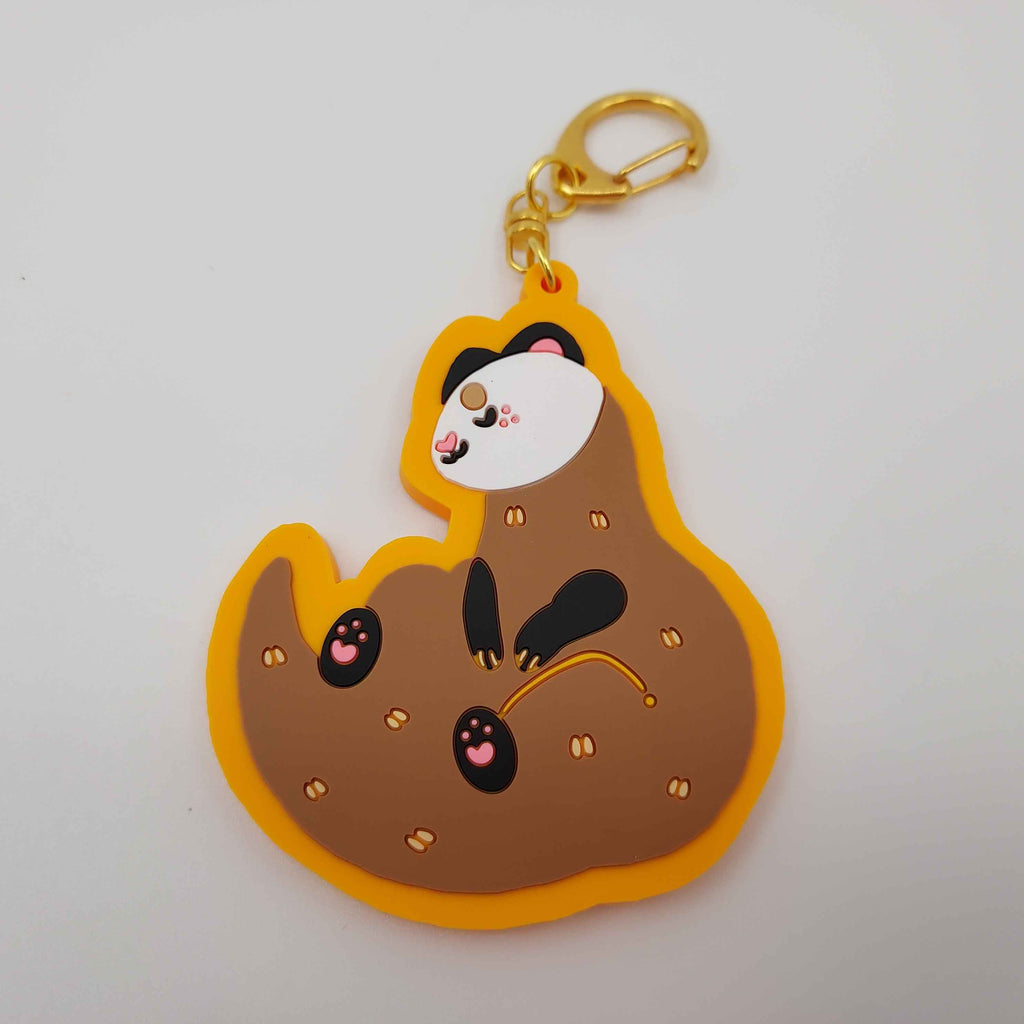 Rubber keychain sea otter