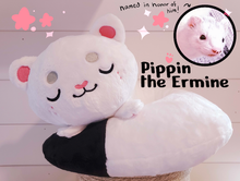 Load image into Gallery viewer, Nuzzle Noodles⭐Pippin the Ermine Pillow (Early 2024 Preorder)
