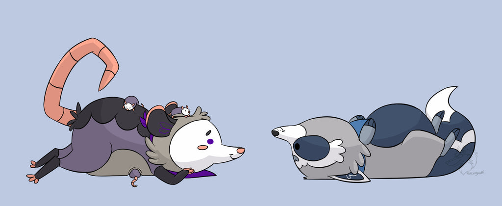 Fanart of Plum Possum and Peanut Raccoon