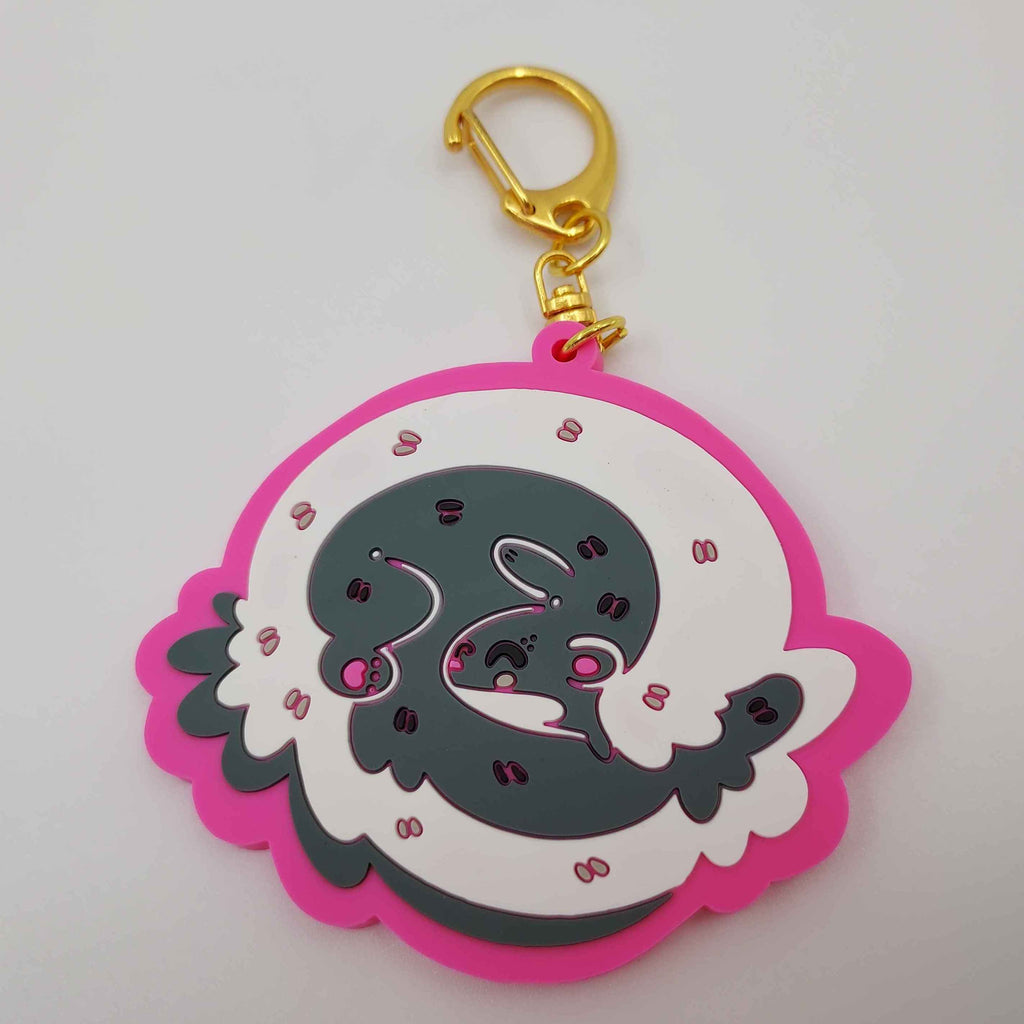 Skunk rubber keychain