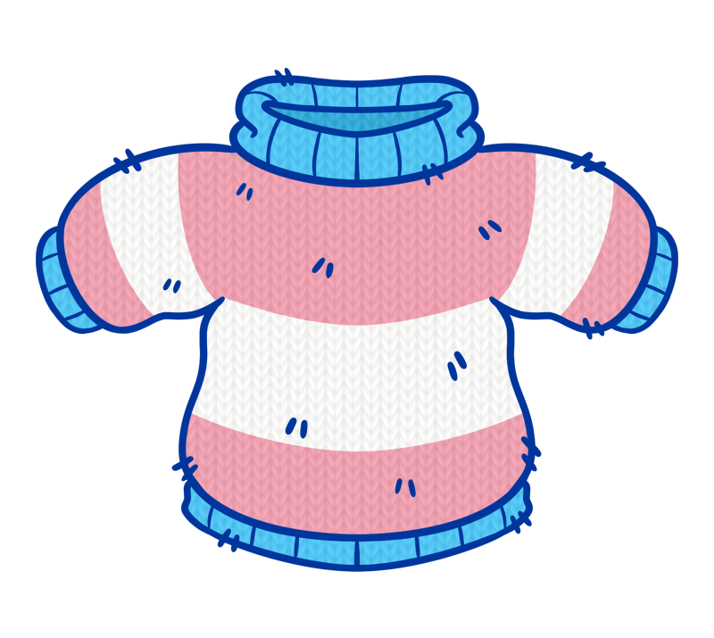 SNUGGLE PAWS OUTFIT⭐Trans Flag Sweater