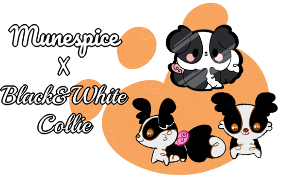 Fairy Collie & Weaselbug Kickstarter Pins★Munespice's Black & White Co ...