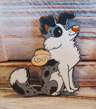 Load image into Gallery viewer, Fairy Collie &amp; Weaselbug Kickstarter Pins★Keymonster&#39;s Blue Merle Collie

